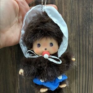 Monchhichi Adorable Plush Doll with Blue Outfit